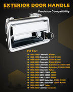 Chrome Front Door Handle with Lock Cylinders for Chevy GMC C K 1500 88 01