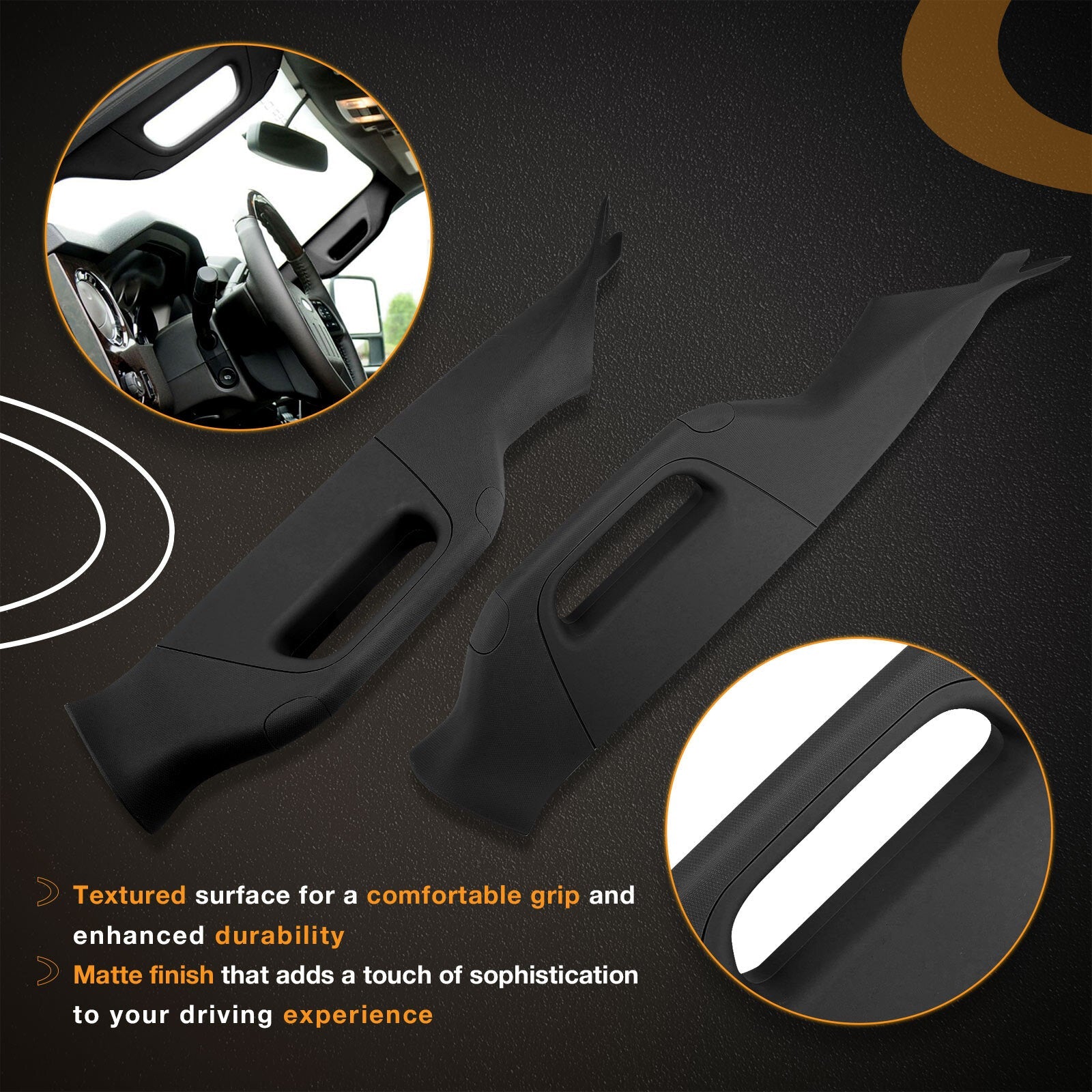 A Pillar Interior Trim Grab Handle Front Left Right for Ford F250 2011 16 Pair