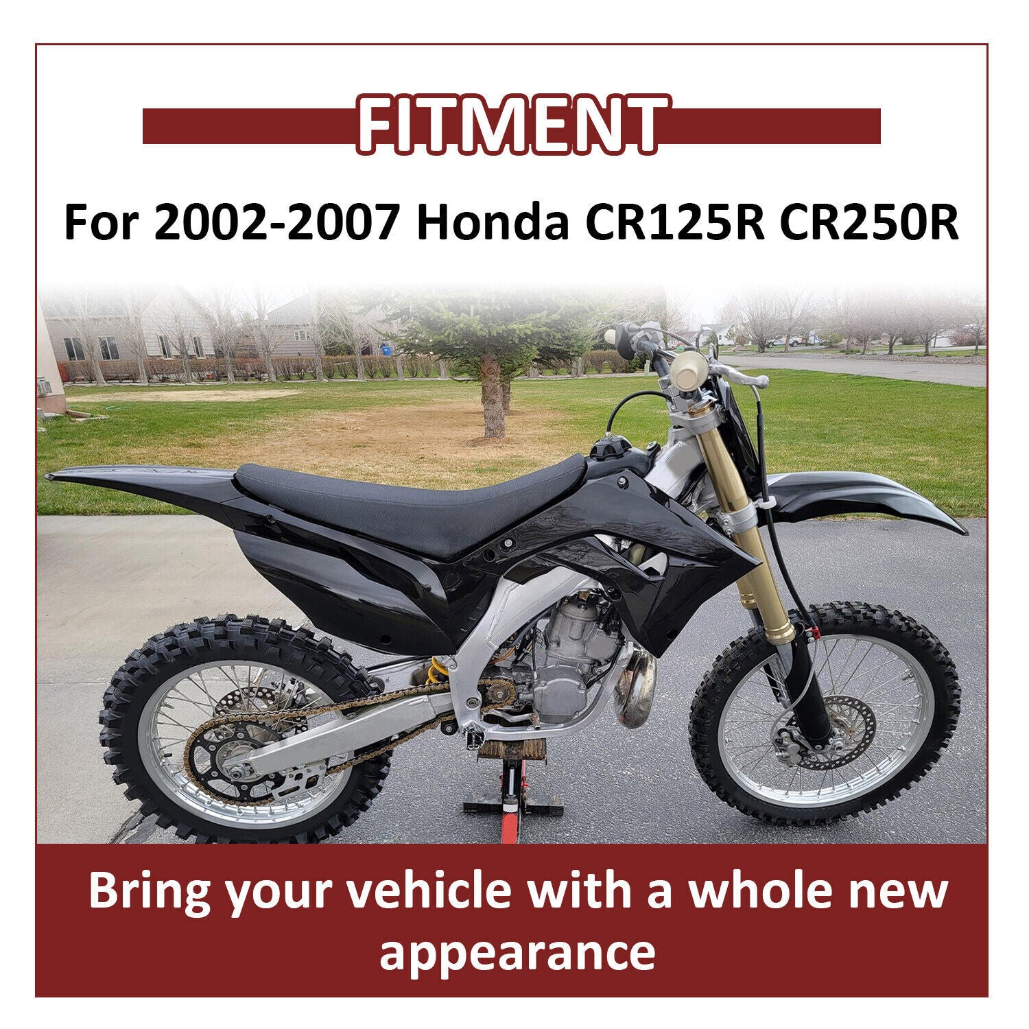 Restyle Complete Plastic Kit Bodywork Fairing Set for Honda CR125R CR250R 2002-2007