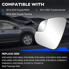 Left Right Side Heated Mirror Glass with BLIS for Toyota RAV4 Tacoma 4Runner 13-24