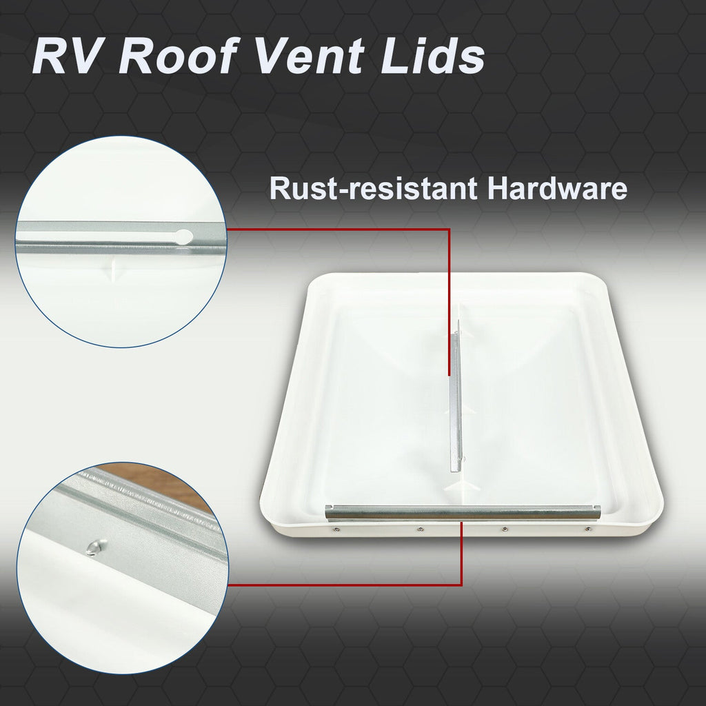 14x14 Roof Vent Cover for RV Replacement White Camper Vent Cover