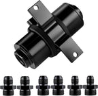 10 Micron Inline Fuel Filter with 6AN 8AN 10AN Adapters and Bracket Clamp