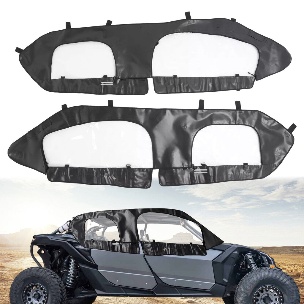 UTV Soft Upper Door Enclosure Set for Can Am Maverick X3 Max Turbo DS RS 2017-25