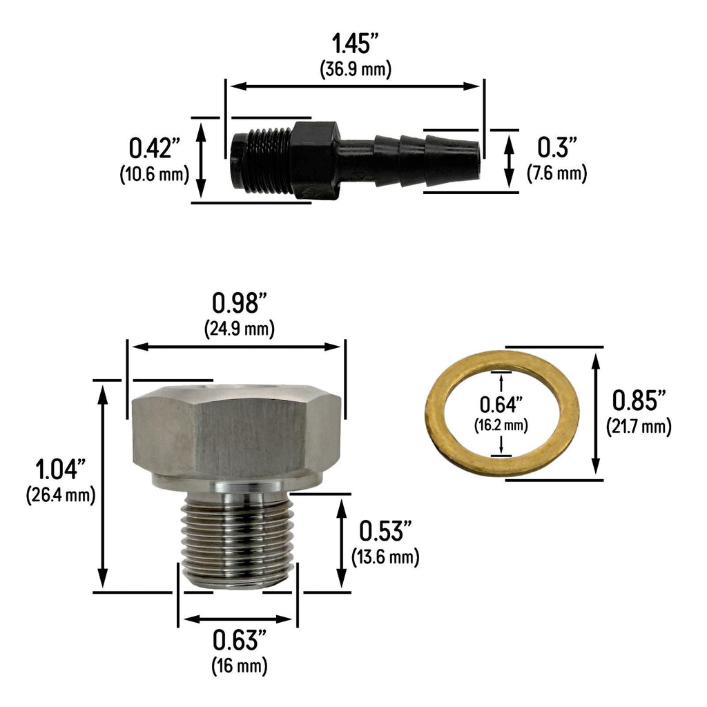 Oil Pump Priming Adapter Kit for All Chevy GM LS Engines LS1 2 3 LSX M16x1.5