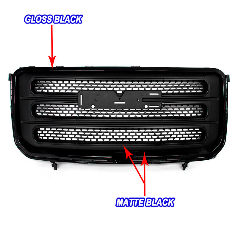 GM1200666 Front Bumper Grill Grille for GMC Acadia 2013-2016 Gloss Matte Black