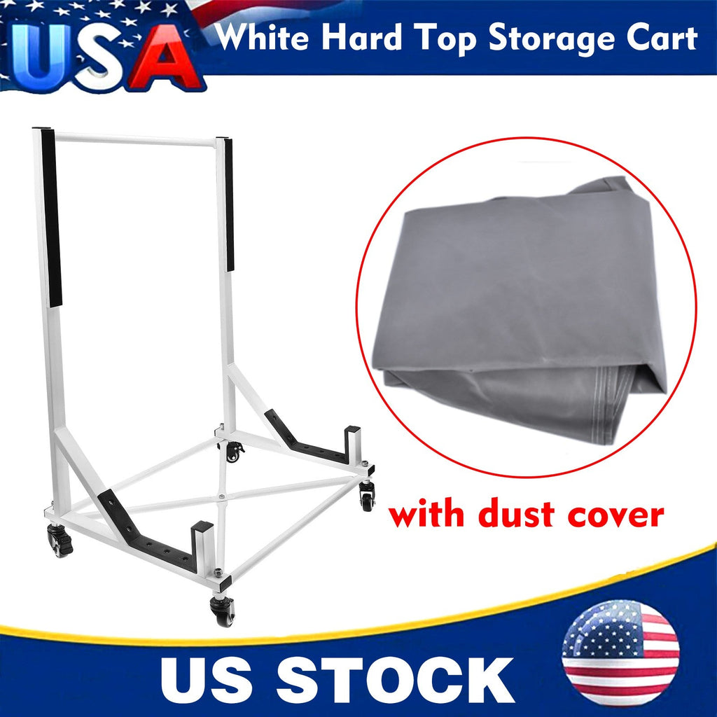 White HARDTOP STORAGE CART with COVER Hard Top for Chevrolet Corvette Mercedes