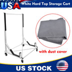 White HARDTOP STORAGE CART with COVER Hard Top for Chevrolet Corvette Mercedes