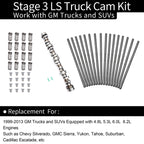 Stage 3 LS Truck Cam Kit for 1999 2013 Silverado Sierra 4.8L 5.3L 6.0L Engines