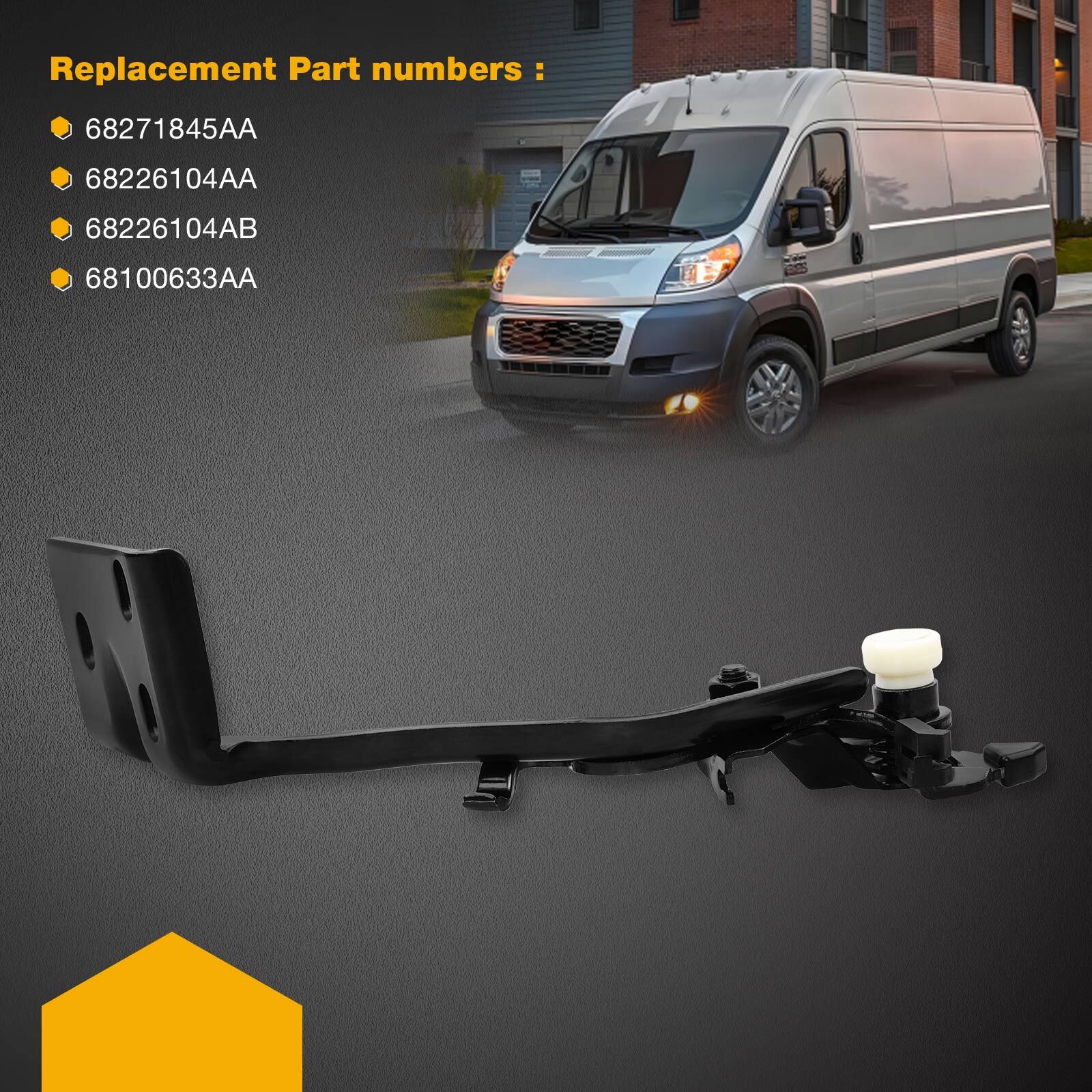68271845AA Right Sliding Door Roller Hinge for Ram 2014 2026 Promaster 1500 3500