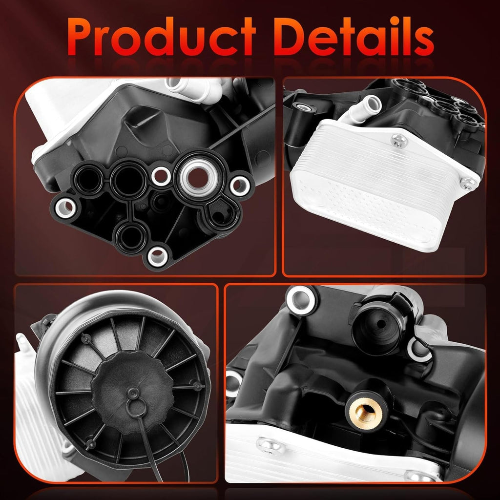 07K115397H Oil Filter Cooler Housing for VW Audi 2.5L Jetta Golf Beetle 05 14