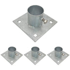 Stationary Dock Base Plate Hardware 5x5 Heavy Duty Galvanized Steel 4 Pieces