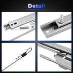 Universal Adjustable Seat Slider Dual Locking Rails Brackets Kit For Bucket Seat