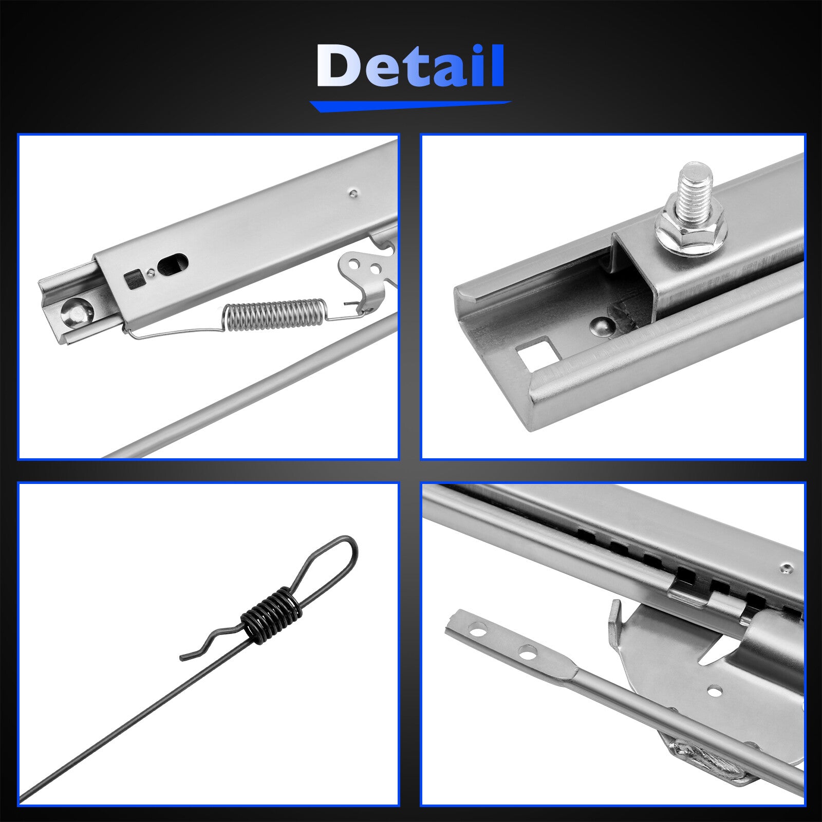 Universal Adjustable Seat Slider Dual Locking Rails Brackets Kit For Bucket Seat