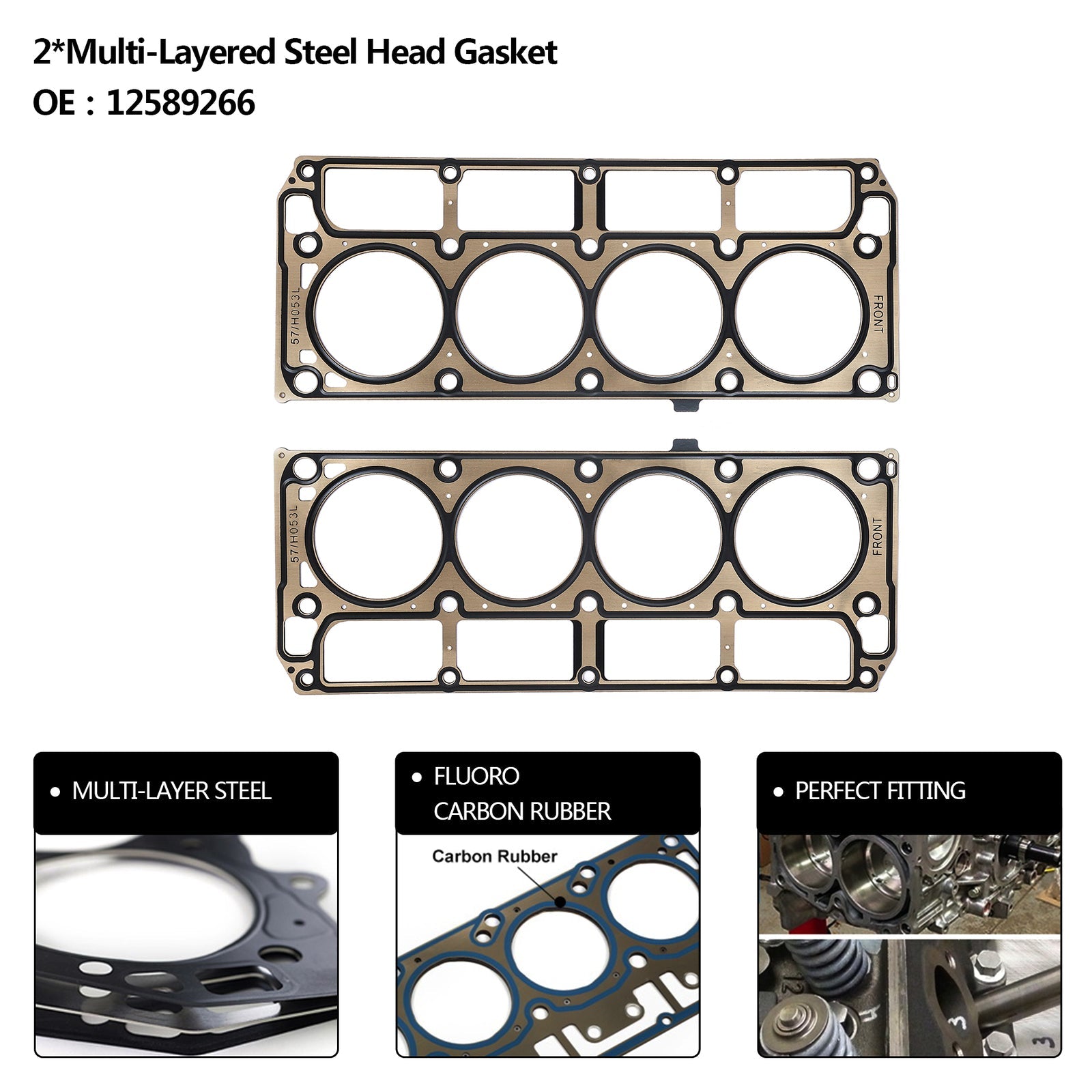 Head Full Gasket Set Cylinder Bolts for Chevy Silverado GMC Sierra 5.3L 4.8L