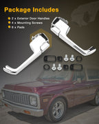 Exterior Chrome Door Handles Set for Chevy C10 C20 C30 GMC K1500 Pickup 67 72