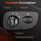 Headlight Switch Without Fog Light for Ford F150 Heritage Expedition 2000 2004