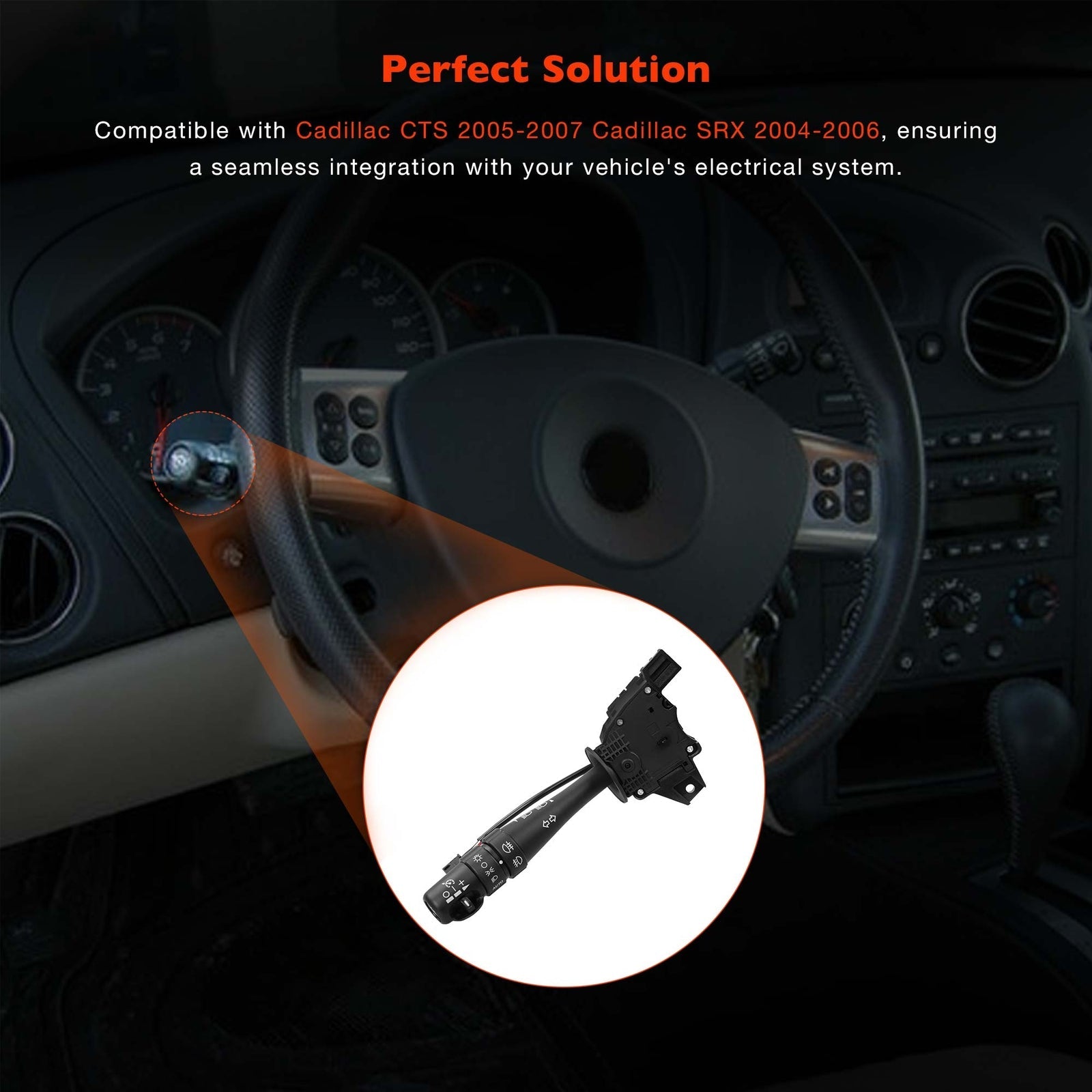 Turn Signal Headlamp Fog Light Control Switch for Cadillac CTS SRX 2004 2006