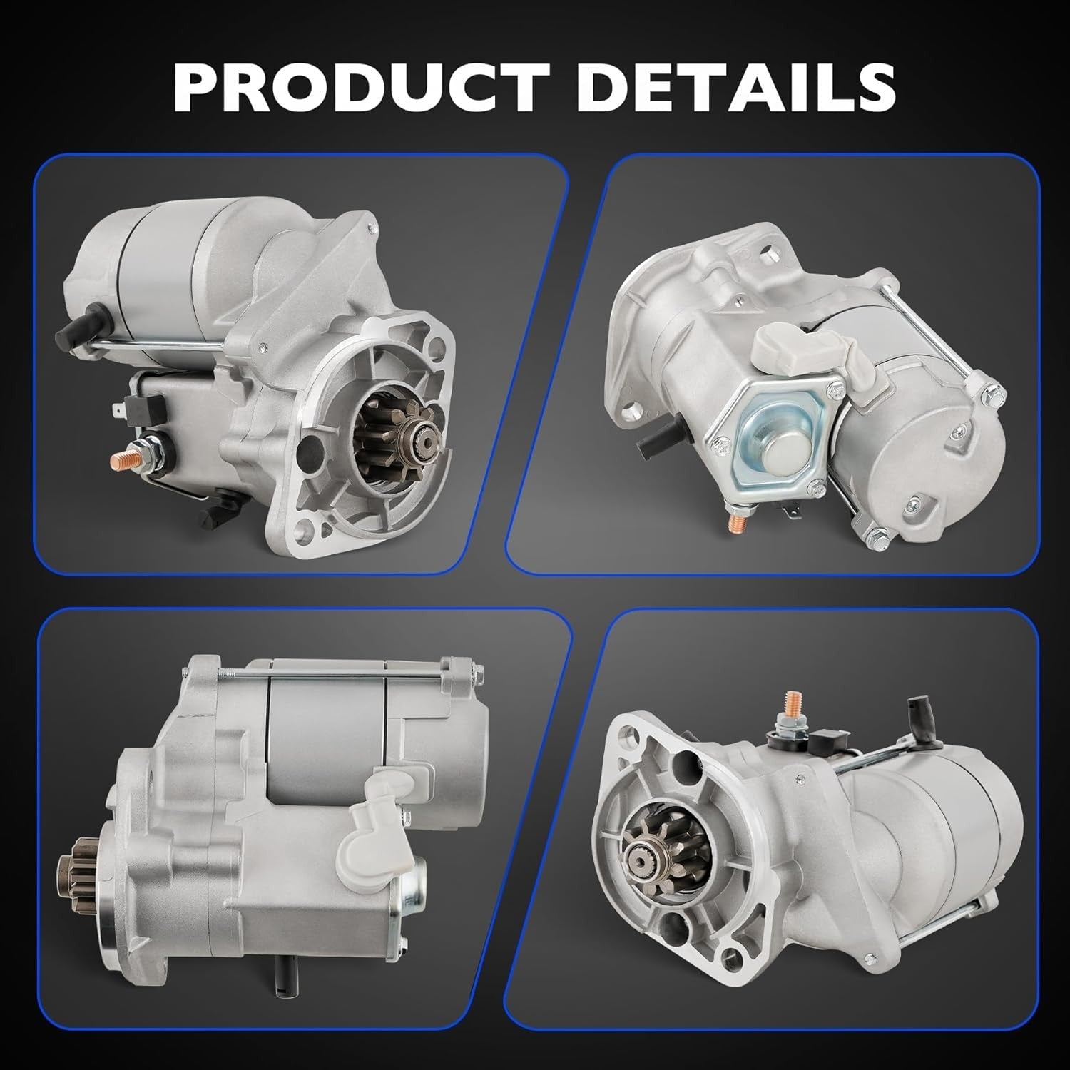 410-52302 Starter Motor 12V 1KW for Kubota L2050 L225 L2350 L235 Compact Tractor