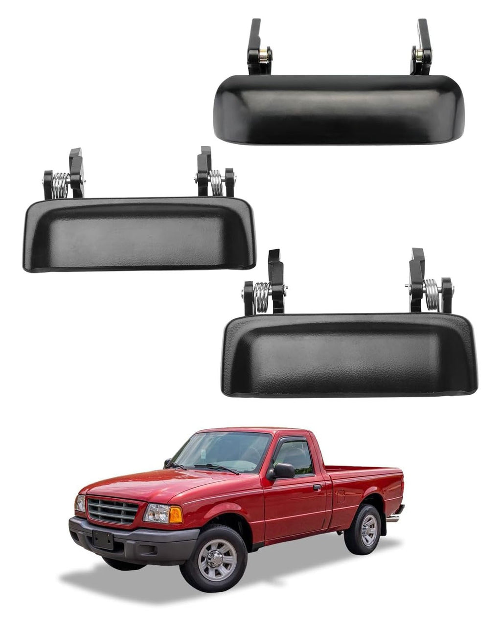 Metal Tailgate Exterior Door Handle Set For Ford Ranger Mazda B2300 1998 2011 3X