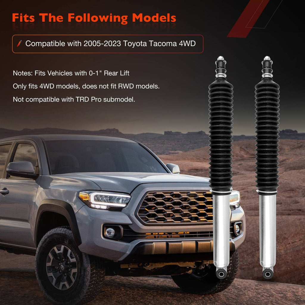 24186728 Rear Absorber Shock With Rear Lift 0 1 For Toyota Tacoma 4WD 05 23 2 Piece