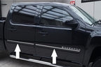 Chrome Side Door Trim Rocker Panel Molding Package for Chevy Silverado 2007 2013