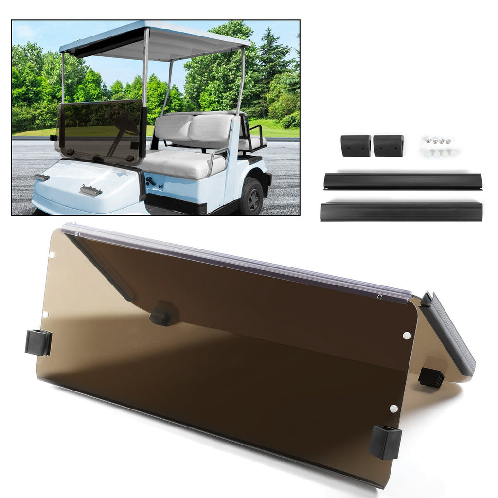 For 1985 1995 Yamaha G2 G9 Tinted Fold Down Golf Cart Windshield Windscreen