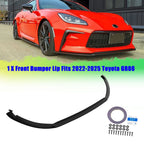 Front Bumper Lip Splitter Spoiler Body Kit for Toyota GR86 2022-2025 ABS Black