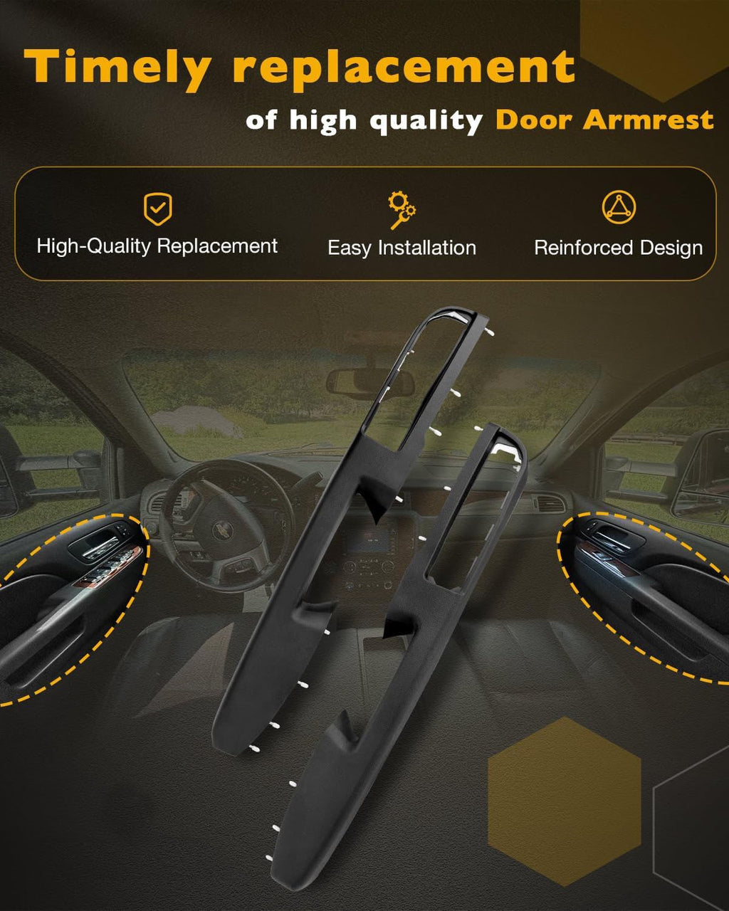 Driver Passenger Armrest Repair Kit For Chevy Silverado Sierra 1500 2500 10 14