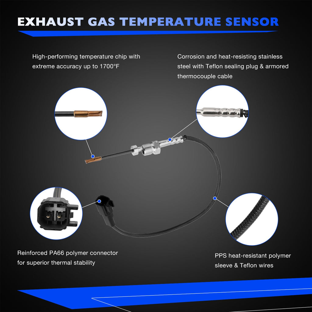 Exhaust Gas Temperature EGT Sensor for Ford F250 F350 F450 F550 Transit 250 350