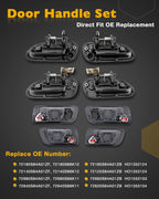 Exterior Interior Door Handles Kit Front Rear Side For Honda Accord 98 02 8Pcs