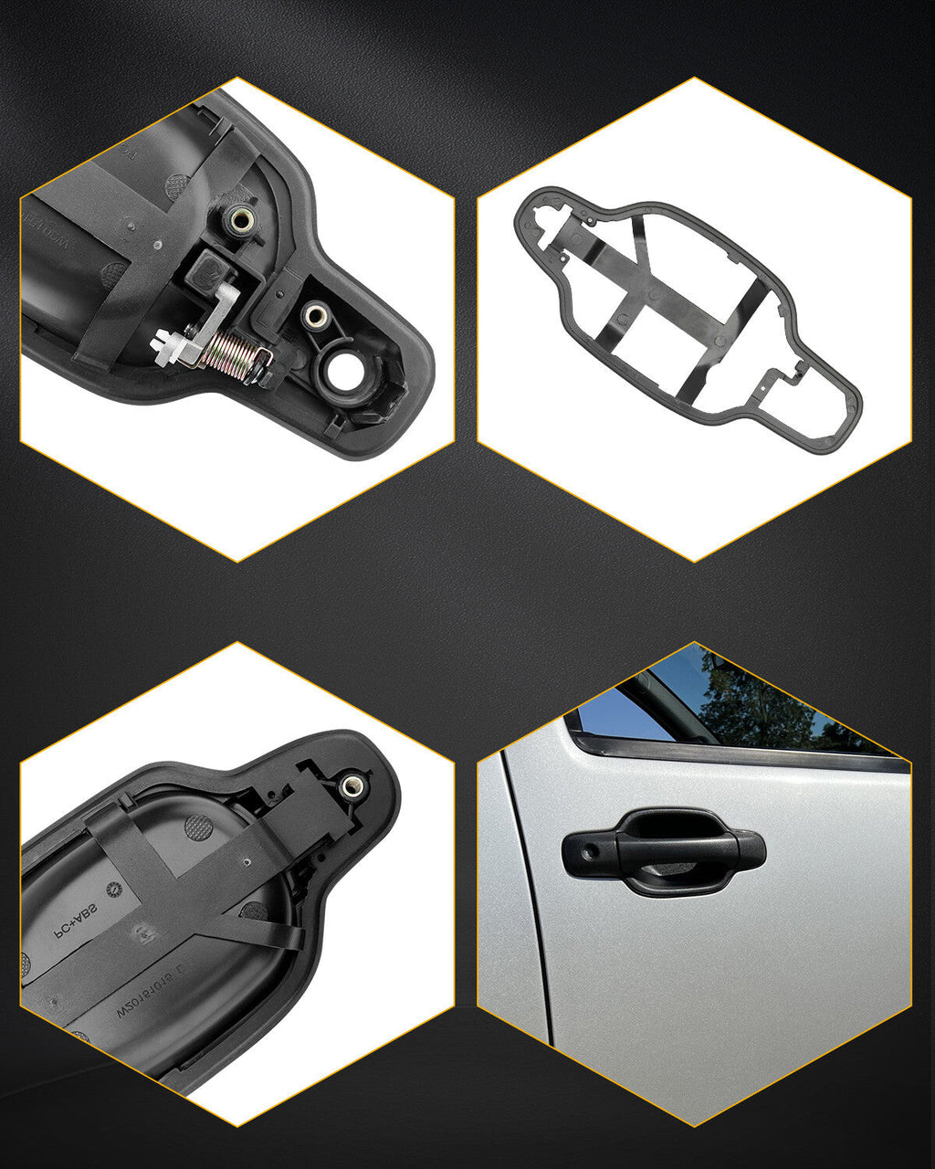 Exterior Door Handle Set Front Rear For Chevy Colorado GMC Canyon 04 12