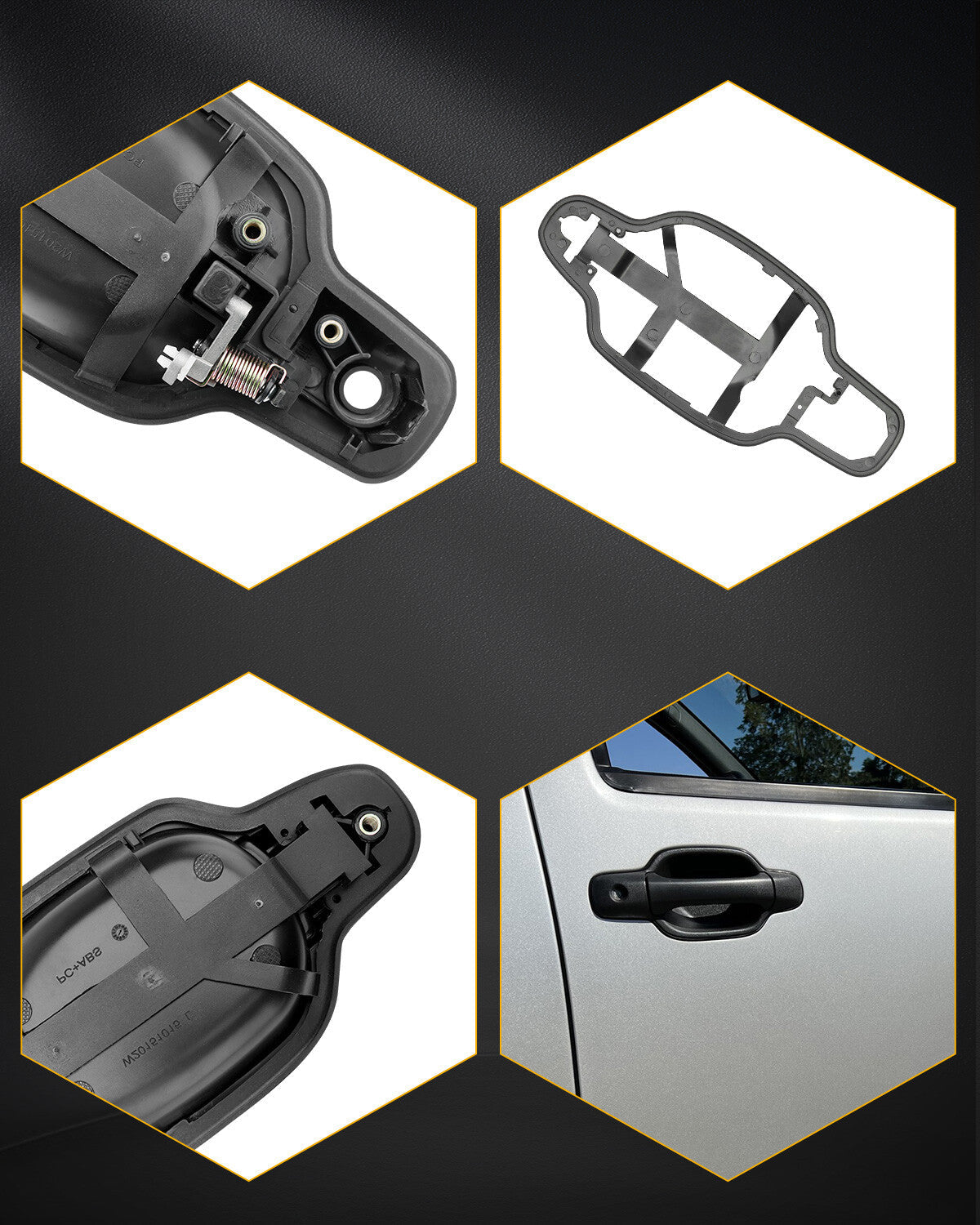 Exterior Door Handle Set Front Rear For Chevy Colorado GMC Canyon 04 12