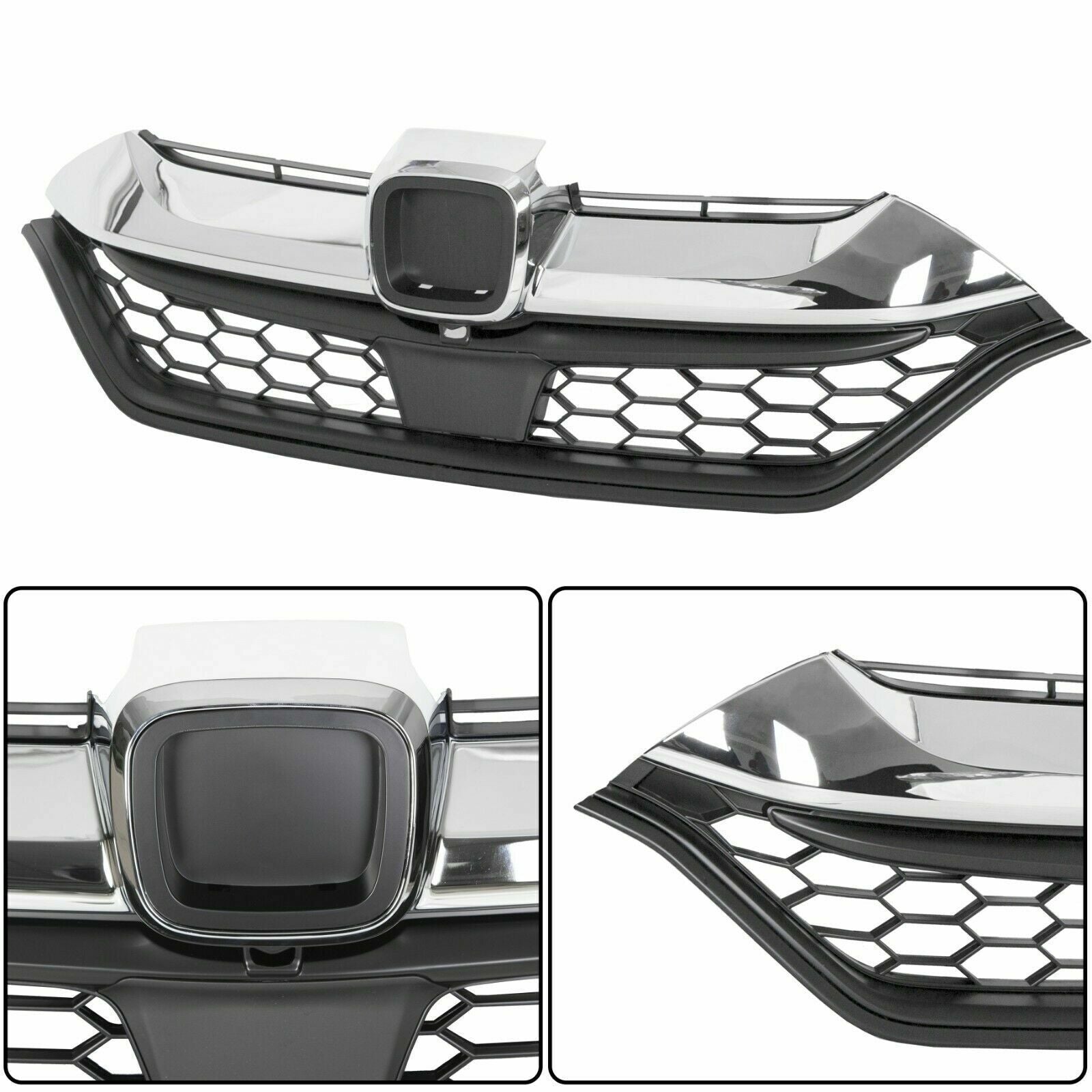 HO1210147C Front Bumper Upper Grille Chrome for 2017-2019 for Honda CRV CR-V
