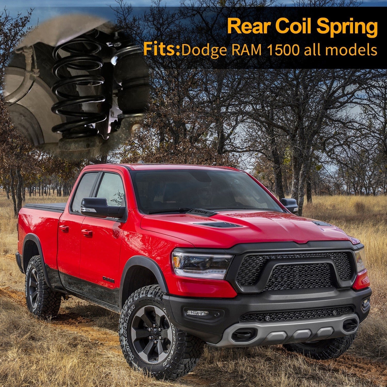 Rear Coil Spring Kit 50% Heavier For Ram 1500 Extra Load Capacity
