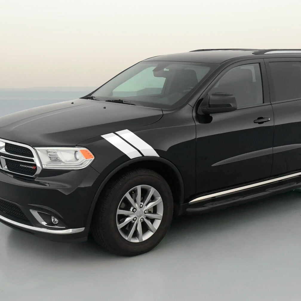 4 Inch Dual Fender Stripe Hash Mark Stripe Decal Graphic Kit for Dodge Durango