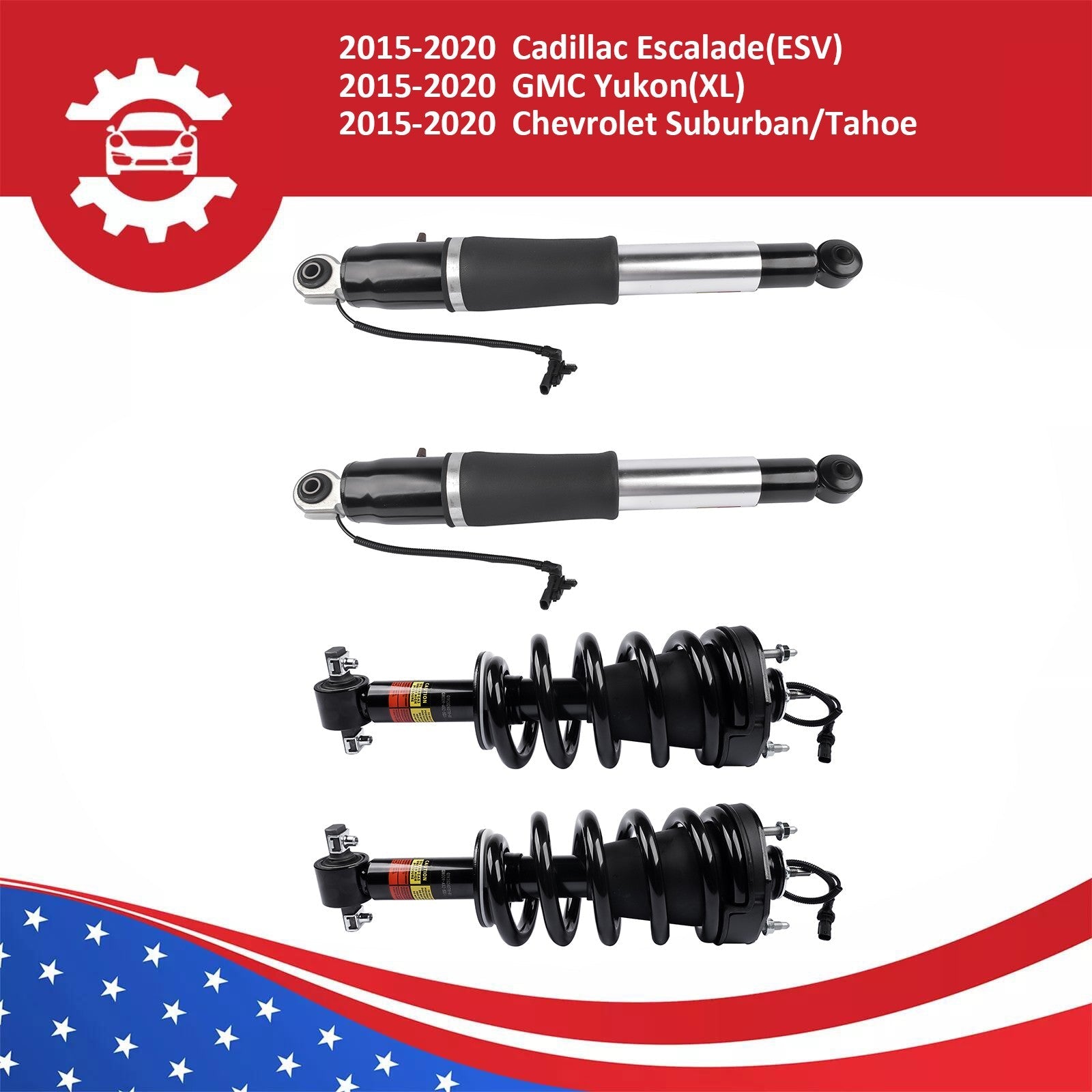 4x Front Strut Assys + Rear Shock Absorbers For Chevy Tahoe Suburban GMC Yukon