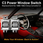 1725109 Power Window Switch Left and Right Side for Chevy Corvette C3 1968-1982 2 Pack