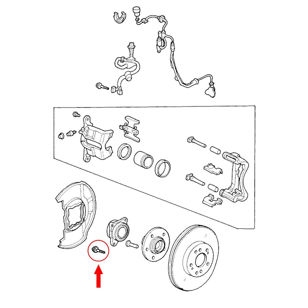 Front Caliper Bracket Bolts For Honda Acura Models 1990 To 2018 14013