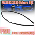 Front Bumper Lower Black Adhesive Strip Set Style for Subaru BRZ 2022 2023 22 23
