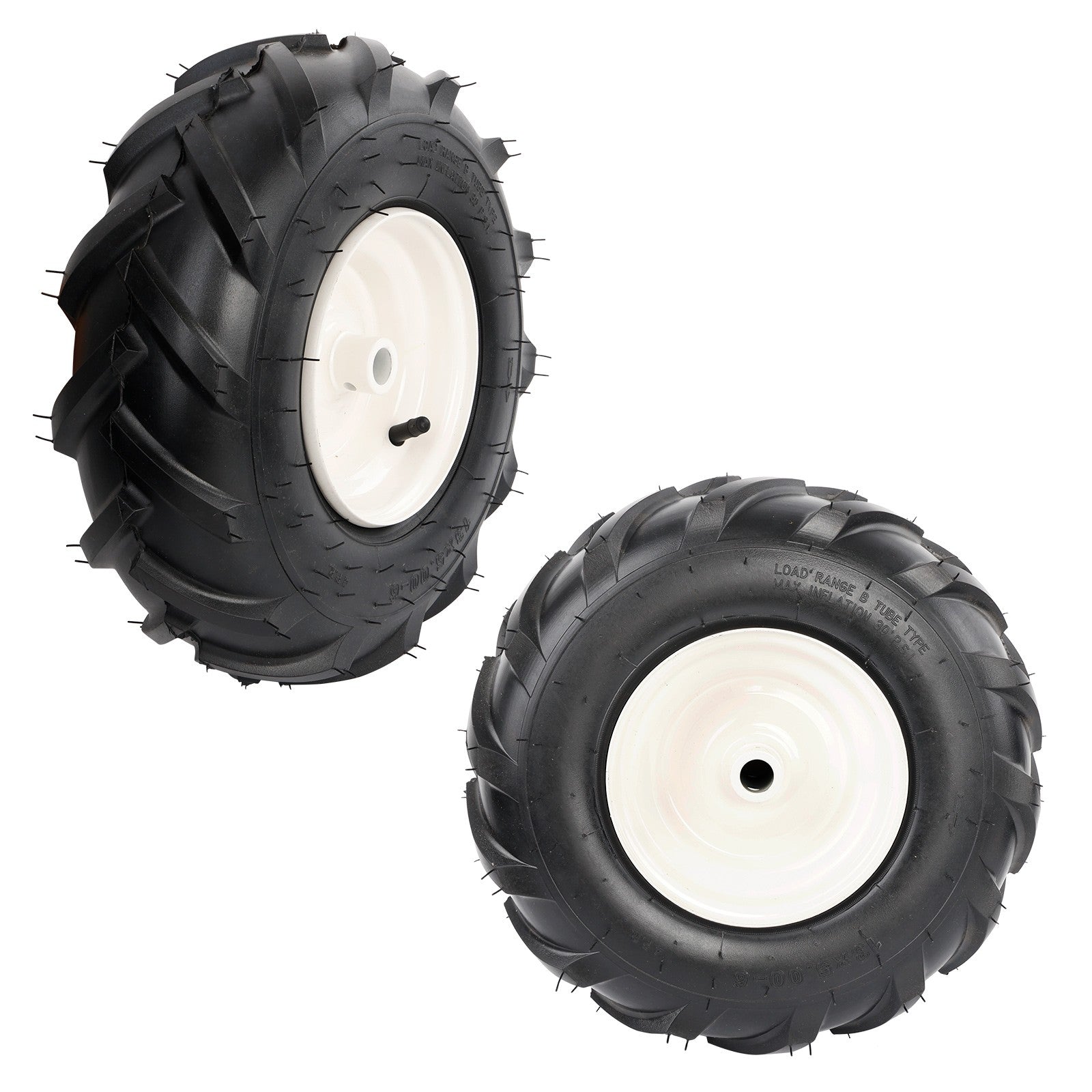 2x 13x5.00 6 Inch Tiller Tire Wheel 3 1/8 Centered Hub for Craftsman Troy Bilt