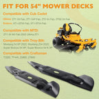 742P05086 74205086 Deck Mulching Blades For Cub Cadet XT1 GT54 MTD 6 Pack