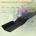 91-050 Lawnmower Blade for Swisher 20.5x2.25 Inch 60in Cut Mower Oregon 2 Pack