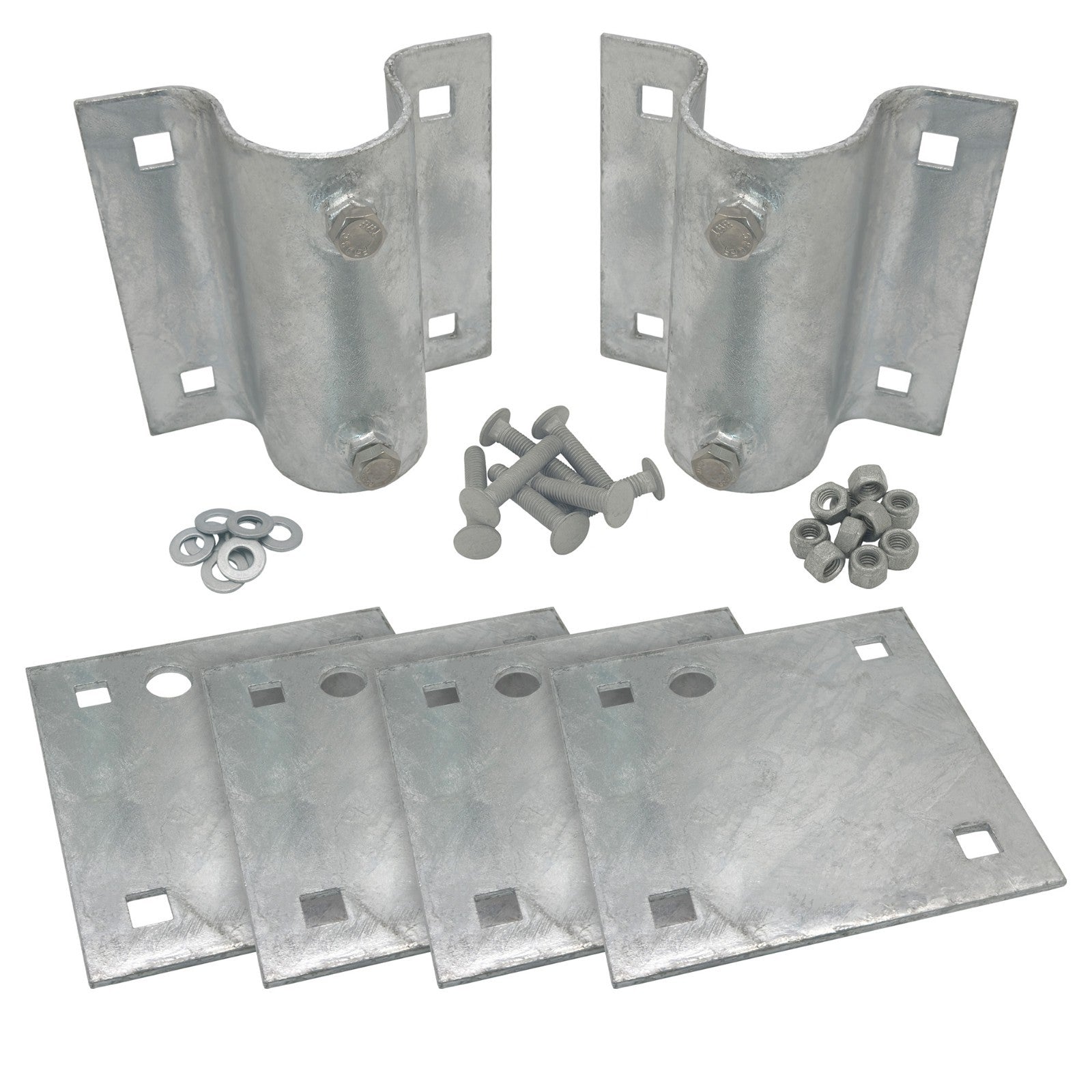 Stationary Dock Side Leg Pipe Holder Sleeve Kit with Backer Plates Hardware