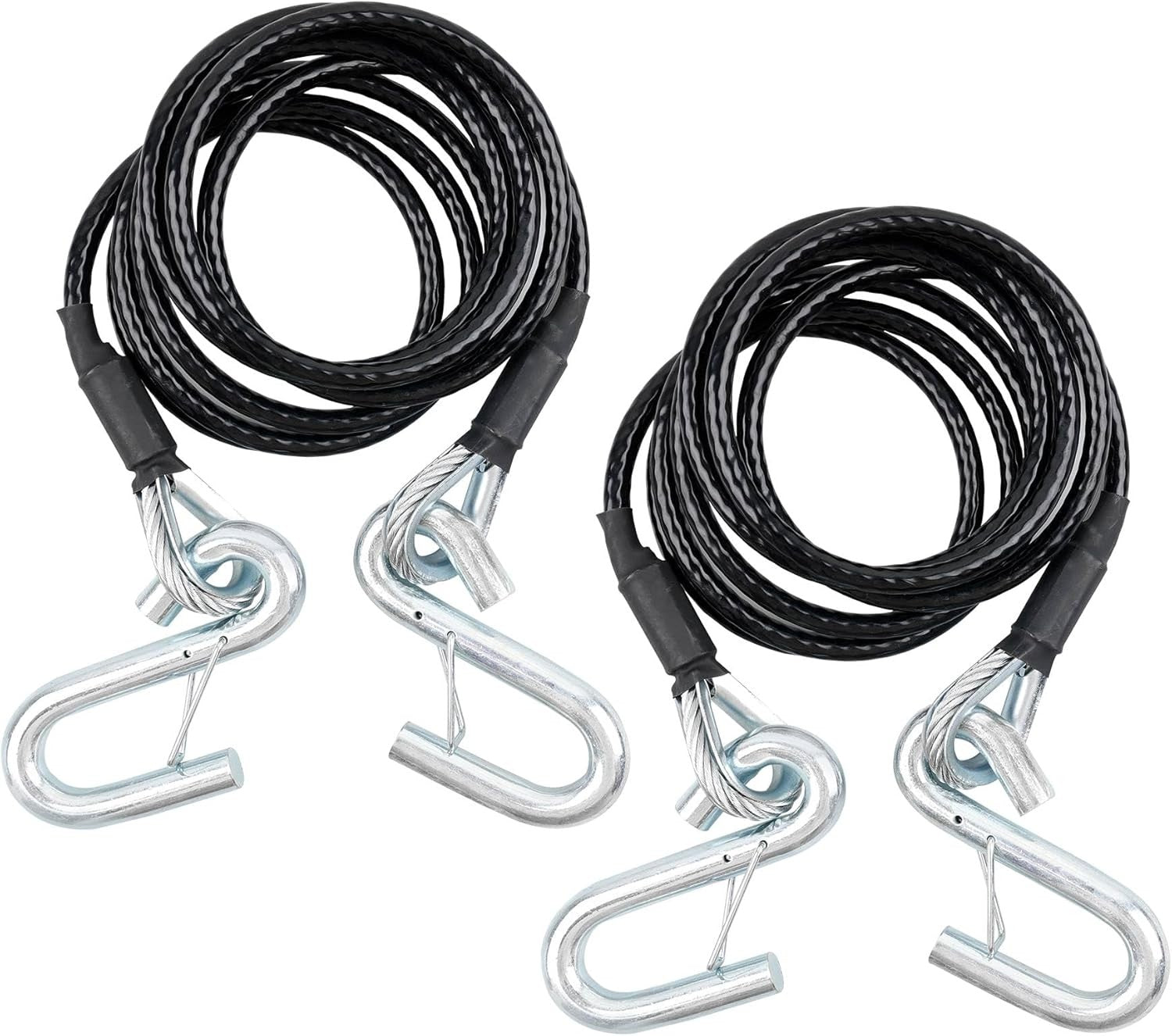 BX88196 Towing Safety Cables For Blue Ox Class 3 Steel 7 Ft 7500 Lb 2 Piece