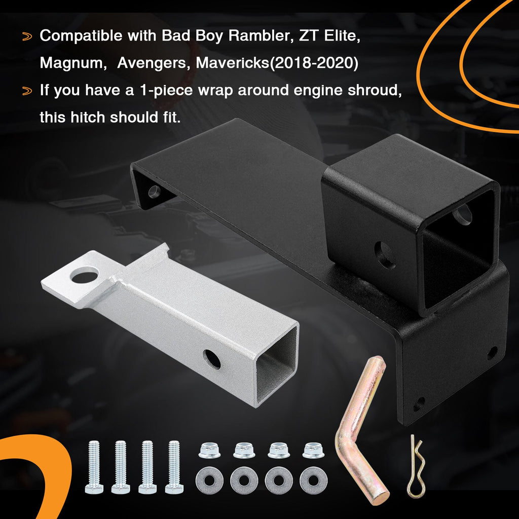 Black 2 Inch Trailer Hitch Receivers Kit for ZT Elite Magnum Avengers Mavericks