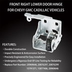 Lower Door Hinge Front Right Passenger Side for Chevy Silverado GMC Sierra 07 14