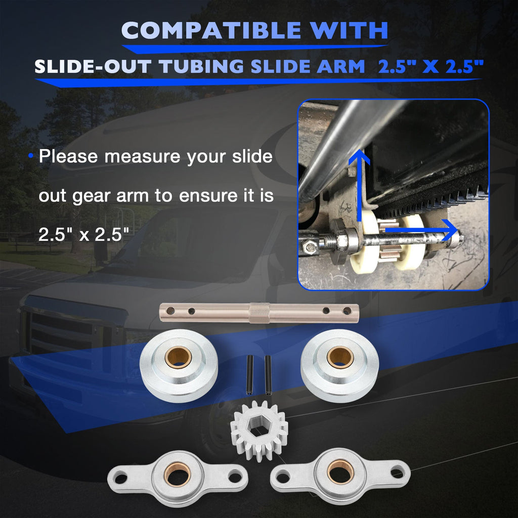 RV Slide Out Gear Box Pack Assembly 2.5 x 2.5 Part 15 Tooth