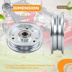 164090 Idler Flat Pulley for RFM Series 4 5 6 Foot Finish Mower Tractor 4 Pc
