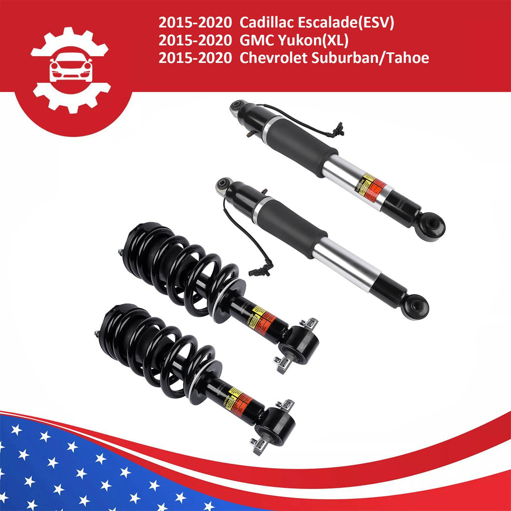 FRONT Strut Assy & REAR shock Absorber for 2015-20 Escalade Suburban Tahoe Yukon