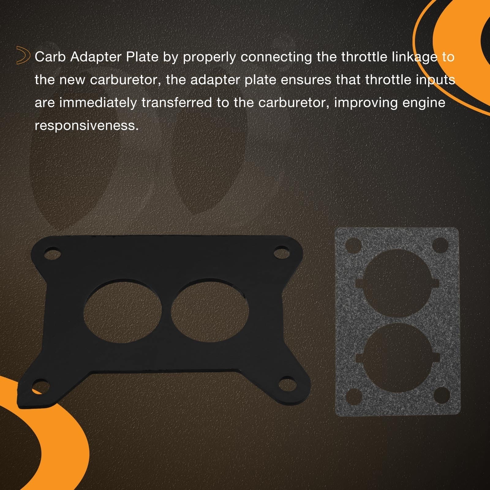 Carburetor Adapter Plate with Throttle Linkage for Jeep AMC CJ 258 4.2L 6 Cyl